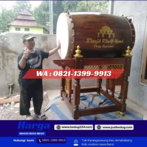 Harga Bedug Masjid Kayu Jati Ukir Cirebon – Kualitas Tinggi dari Pengrajin Asli